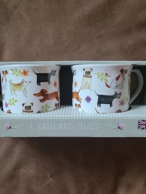 Dogs Life Set Of Tankard Mugs By Bluebird And Willow NIB